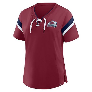 Women's Fanatics Burgundy Colorado Avalanche Offside Athena T-Shirt
