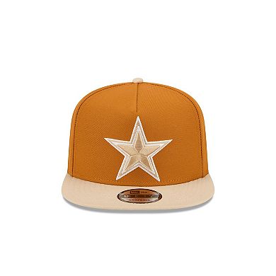 Men's New Era Brown/Light Beige Dallas Cowboys Two-Tone Color Pack A-Frame 9FIFTY Snapback Hat