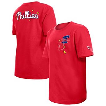Youth New Era Red Philadelphia Phillies Stars & Cap T-Shirt