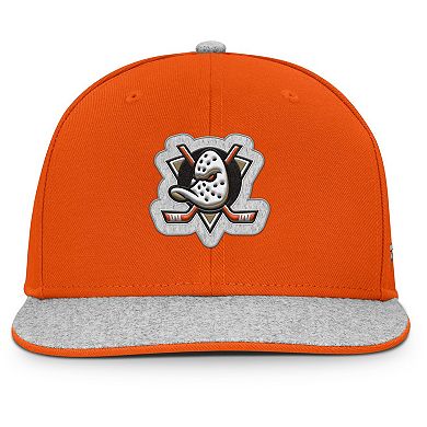 Men's Fanatics Orange Anaheim Ducks Fundamentals Loden Snapback Hat