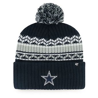 Youth '47 Navy Dallas Cowboys Polar Vortex Cuffed Knit Hat with Pom