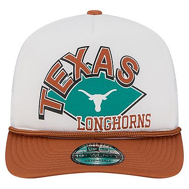 Men's New Era White Texas Longhorns Diamond 19TWENTY Golfer Adjustable Hat