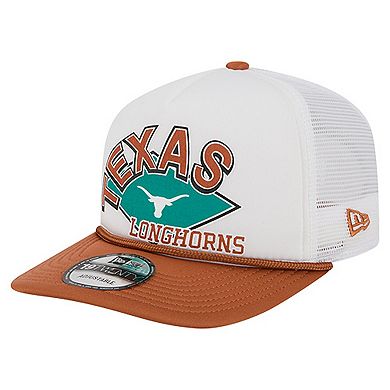 Men's New Era White Texas Longhorns Diamond 19TWENTY Golfer Adjustable Hat
