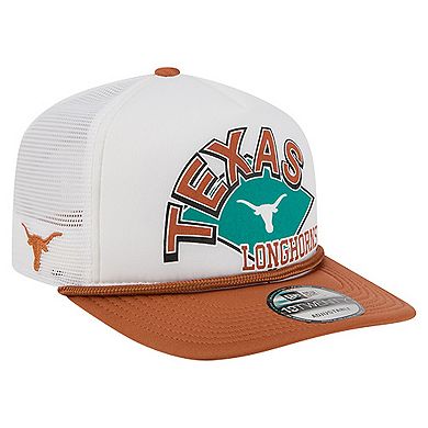 Men's New Era White Texas Longhorns Diamond 19TWENTY Golfer Adjustable Hat
