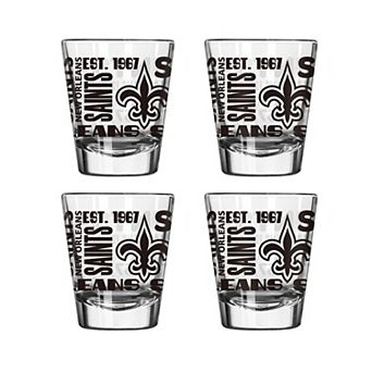 New Orleans Saints 4-Pack 2oz. Shot Glass Set