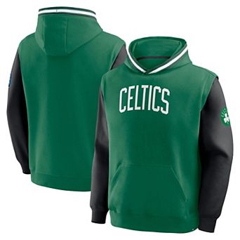 Men's Fanatics Kelly Green/Black Boston Celtics Half Court Shot Clock Fastbreak Hoodie