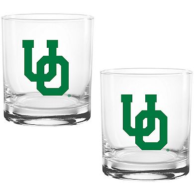 Oregon Ducks Two Pack 14oz. Vault Sketch Rocks Glass Set