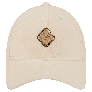 Women's New Era Cream Kansas City Chiefs Comfy 9FORTY Adjustable Hat