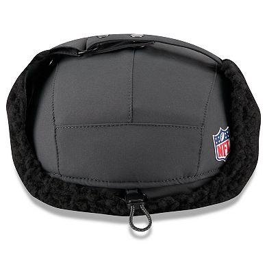 Men's New Era Charcoal Baltimore Ravens 2025 Sideline Cold Weather Runner Dog Ear Adjustable Hat