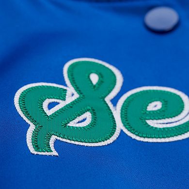 Women's Mitchell & Ness Royal Seattle Seahawks Full-Snap Satin Jacket