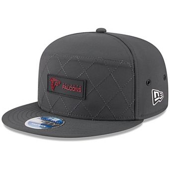 Men's New Era Charcoal Atlanta Falcons 2025 Sideline Cold Weather Split Panel 9FIFTY Snapback Hat