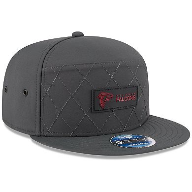 Men's New Era Charcoal Atlanta Falcons 2025 Sideline Cold Weather Split Panel 9FIFTY Snapback Hat