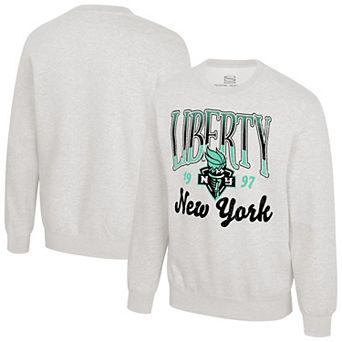 Unisex Stadium Essentials Oatmeal New York Liberty Sky High Fleece Crew Neck Sweatshirt