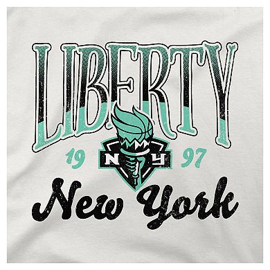 Unisex Stadium Essentials Oatmeal New York Liberty Sky High Fleece Crew Neck Sweatshirt