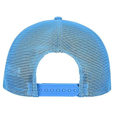 Men's New Era Cream/Light Blue Houston Oilers Gridiron Classics Cutout A-Frame 9FIFTY Snapback Hat