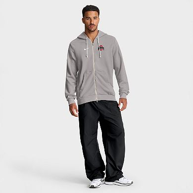 Men's Nike Gray Ohio State Buckeyes 2025 Sideline Standard Issue Dri-FIT Full-Zip Hoodie