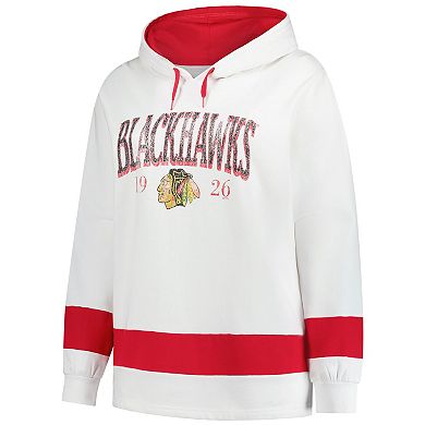 Women's Profile White Chicago Blackhawks Plus Size Hoodie