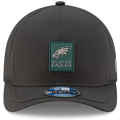 Men's New Era Charcoal Philadelphia Eagles 2025 Sideline Cold Weather 9FORTY M-Crown Adjustable Hat