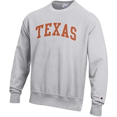 Men's Champion Gray Texas Longhorns Reverse Weave Fleece Sweatshirt