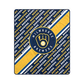 Pegasus Milwaukee Brewers 50" x 60" Diagonal Lined Wordmark Ultra Soft Blanket