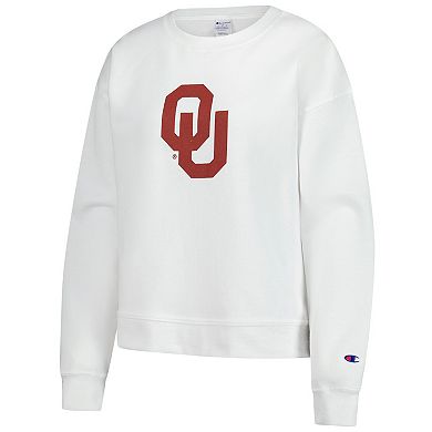 Women's Champion White Oklahoma Sooners Powerblend Sweatshirt