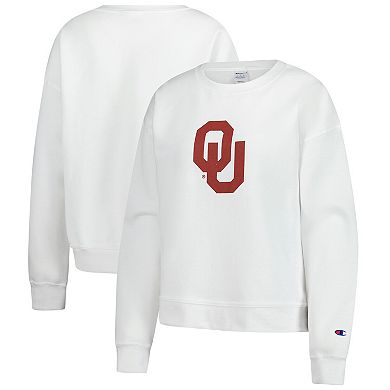 Women's Champion White Oklahoma Sooners Powerblend Sweatshirt