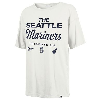 Women's '47 White Seattle Mariners Show Off Boyfriend T-Shirt