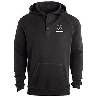 Men's Dunbrooke Black Las Vegas Raiders Montana Raglan Thermal Hoodie