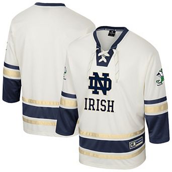 Men's Colosseum Cream Notre Dame Fighting Irish Puck Proud Fashion Hockey Jersey