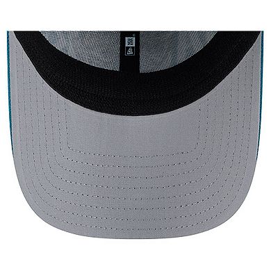 Men's New Era Teal Jacksonville Jaguars Overlap Logo 39THIRTY Stretch Fit Hat