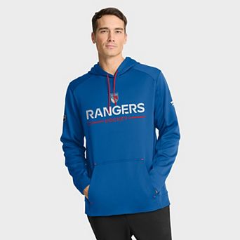 Men's Fanatics Blue New York Rangers Authentic Pro Rink Centennial Hoodie