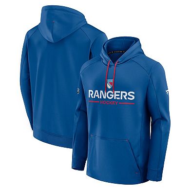 Men's Fanatics Blue New York Rangers Authentic Pro Rink Centennial Hoodie