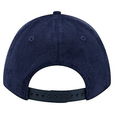 Men's New Era College Navy Seattle Seahawks Cord Corduroy 9FORTY A-Frame Adjustable Hat