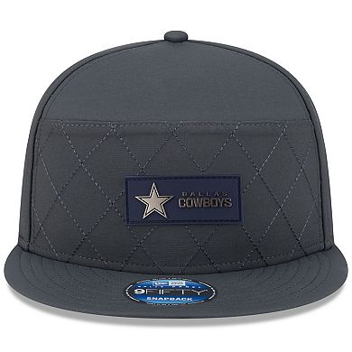 Men's New Era Charcoal Dallas Cowboys 2025 Sideline Cold Weather Split Panel 9FIFTY Snapback Hat