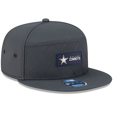 Men's New Era Charcoal Dallas Cowboys 2025 Sideline Cold Weather Split Panel 9FIFTY Snapback Hat