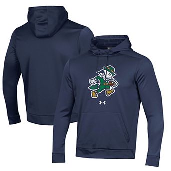Men's Under Armour Navy Notre Dame Fighting Irish Leprechaun Fleece Hoodie