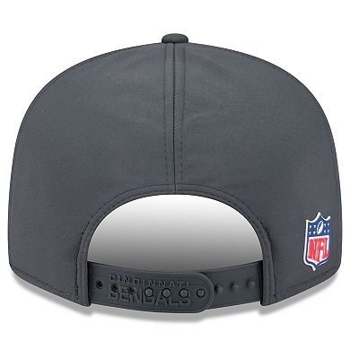 Men's New Era Charcoal Cincinnati Bengals 2025 Sideline Cold Weather Split Panel 9FIFTY Snapback Hat