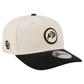 Men's New Era Cream/Black Colorado Buffaloes Loyal Corduroy 9SEVENTY Adjustable Hat