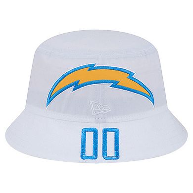 Men's New Era White Los Angeles Chargers Helmet Bucket Hat