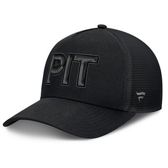 Men's Fanatics Black Pittsburgh Penguins Authentic Pro Road Team Code Trucker Adjustable Hat