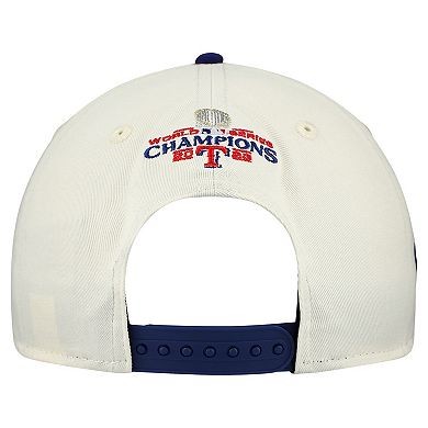 Men's New Era Cream/Royal Texas Rangers World Series 9FORTY M-Crown A-Frame Adjustable Hat