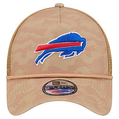 Men's New Era Tan Buffalo Bills Wheat Camo 9FORTY Adjustable Hat