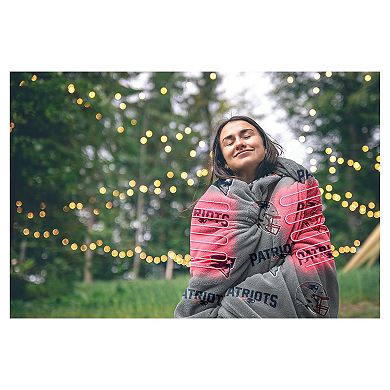 "Pegasus New England Patriots Scattered Logos 60"" x 70"" Heated Blanket"