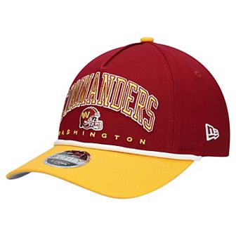 Youth New Era Burgundy/Gold Washington Commanders Arch COOLERA 9FORTY A-Frame Adjustable Hat