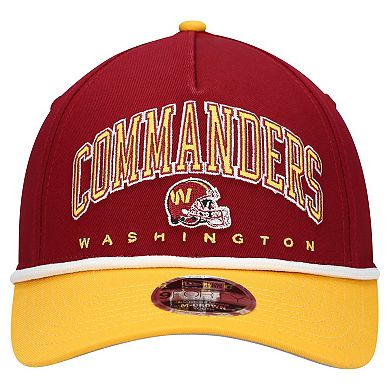 Youth New Era Burgundy/Gold Washington Commanders Arch COOLERA 9FORTY A-Frame Adjustable Hat