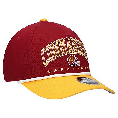 Youth New Era Burgundy/Gold Washington Commanders Arch COOLERA 9FORTY A-Frame Adjustable Hat