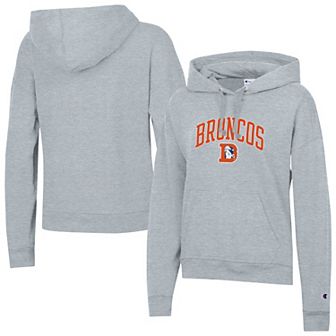 Women's Champion Heather Gray Denver Broncos Powerblend Hoodie