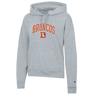 Women's Champion Heather Gray Denver Broncos Powerblend Hoodie