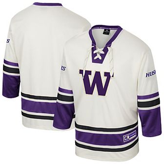 Men's Colosseum Cream Washington Huskies Puck Proud Fashion Hockey Jersey