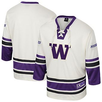 Men's Colosseum Cream Washington Huskies Puck Proud Fashion Hockey Jersey
